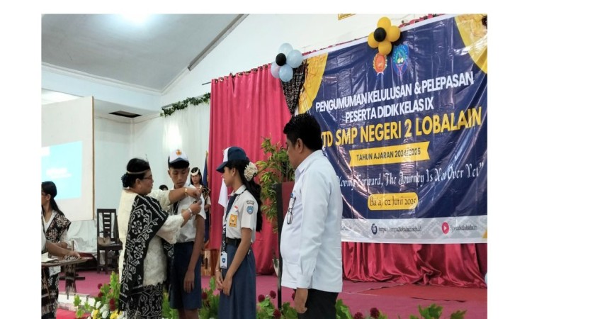UPTD SMP Negeri 2 Lobalain Gelar Acara Pengumuman Dan Pelepasan Siswa-Siswi Kelas IX Tahun Ajaran 2024/2025